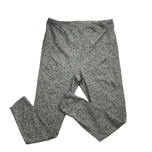 SPYDER Active Leggings Women’s‎ XL Gray All Over Print Wide Waist Band - Picture 1 of 9